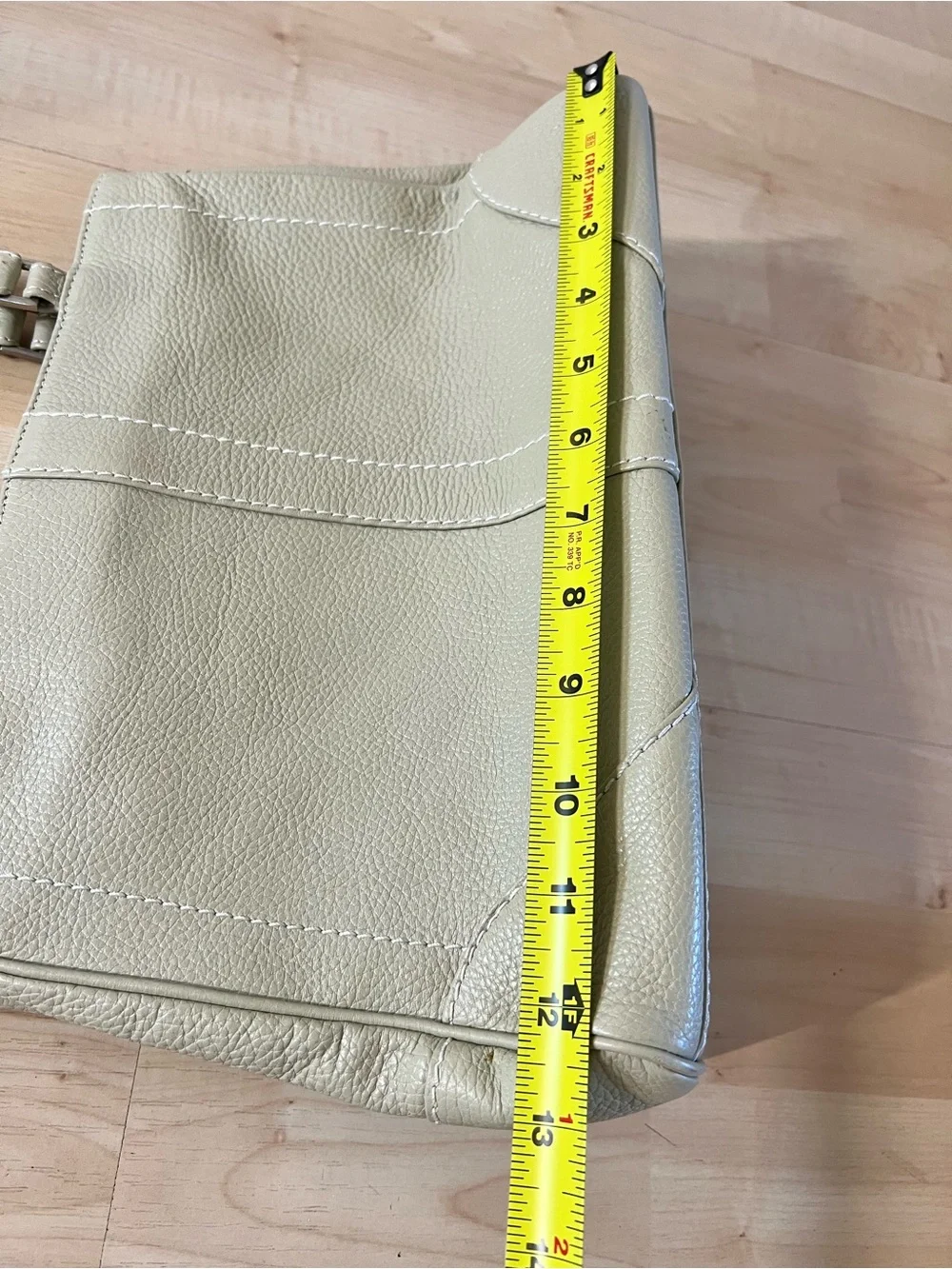 Fly Now Leather Handbag Womens Sage Green Satchel Tote Purse Structured Chic